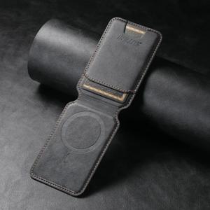 고급 가죽 핸드폰 Magsafe 마그네틱 카드 홀더 IPhone 14 11 12 13 15 Pro Max 15Plus 전화 은행 ID 카드 지갑 케이스