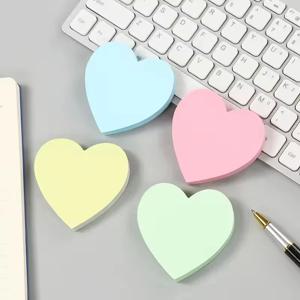 100 매 하트 스티커 메모 메모장 자체 스티커 메모 패드 노트북 플래너 스티커 Office StationeryStudent 용품