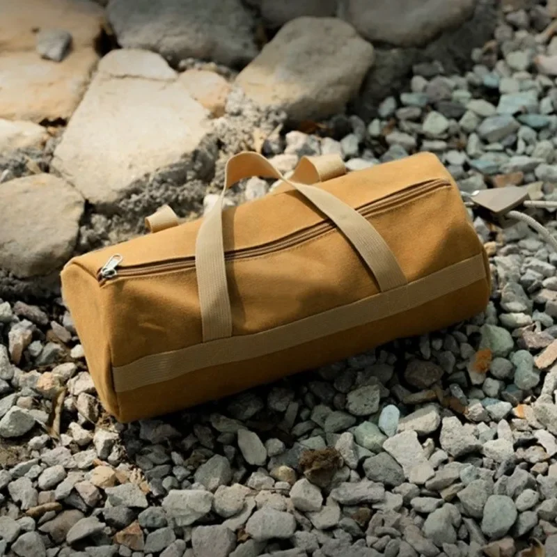 캠핑 도구 보관 가방 대용량 실린더 텐트 말뚝 가방 경량 텐트 페그 그라운드 네일 홀더 가방 야외 캠핑용