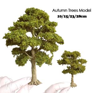 1PC 10/15/23/28cm HO/OO/G 스케일 가을 모델 나무 미니어처 정원 풍경 모델 미니 플랫폼 기차 철도 레이아웃