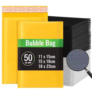 50-10Pack 버블 봉투 가방 셀프 씰 접착 패딩 버블 메일러 충격 방지 안티 드롭 봉투 메일링 방수 가방