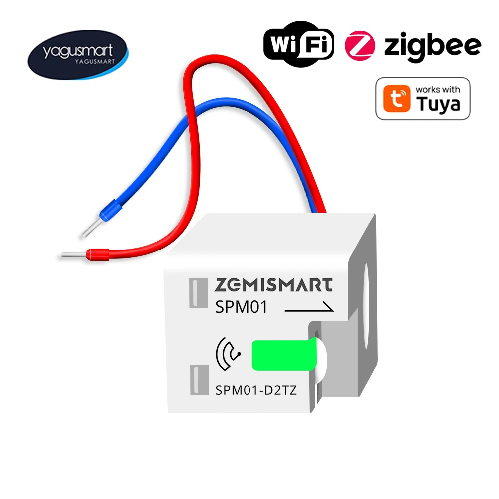 Yagusmart Zigbee WiFi 스마트 홈 전기 에너지 미터 전력 소비 측정기 센서 Zigbee2MQTT Tuya와 함께 알람 작업 측정