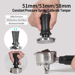 커피 탬퍼 정압 51MM 53MM 58MM Delonghi Breville 에스프레소 액세서리 용 30Lbs 보정 바리스타 코너 도구