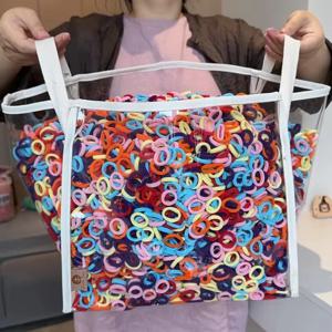 50/100Pcs 여자를위한 다채로운 기본 나일론 Ealstic 헤어 넥타이 포니 테일 잡아 Scrunchie 고무 밴드 아이 패션 헤어 액세서리