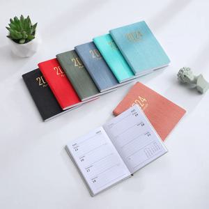 365 일 2025 휴대용 A7 포켓 플래너 Pu 커버 일일 주간 일정 노트북 달력 저널 학교 사무용품 의제