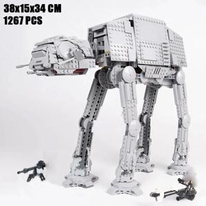 재고 공간 영화 AT-AT 빌딩 블록 벽돌 DIY 모델 75288에서 수정됨 어린이를위한 피규어 장난감 크리스마스 선물