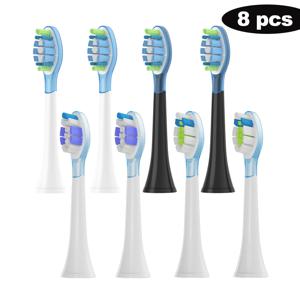 필립스 소닉 전동 칫솔 진공 4100 6500 6100 5300 C3 교체용 브러시 헤드, HX6064 HX6930 HX6730, 8 개