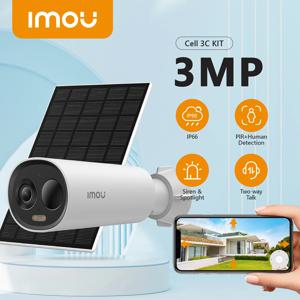 IMOU 셀 3C 태양 전지 패널 세트 2K WiFi 카메라 5000mAh 배터리 무선 IP66 스마트 컬러 나이트 비전 홈 보안 카메라
