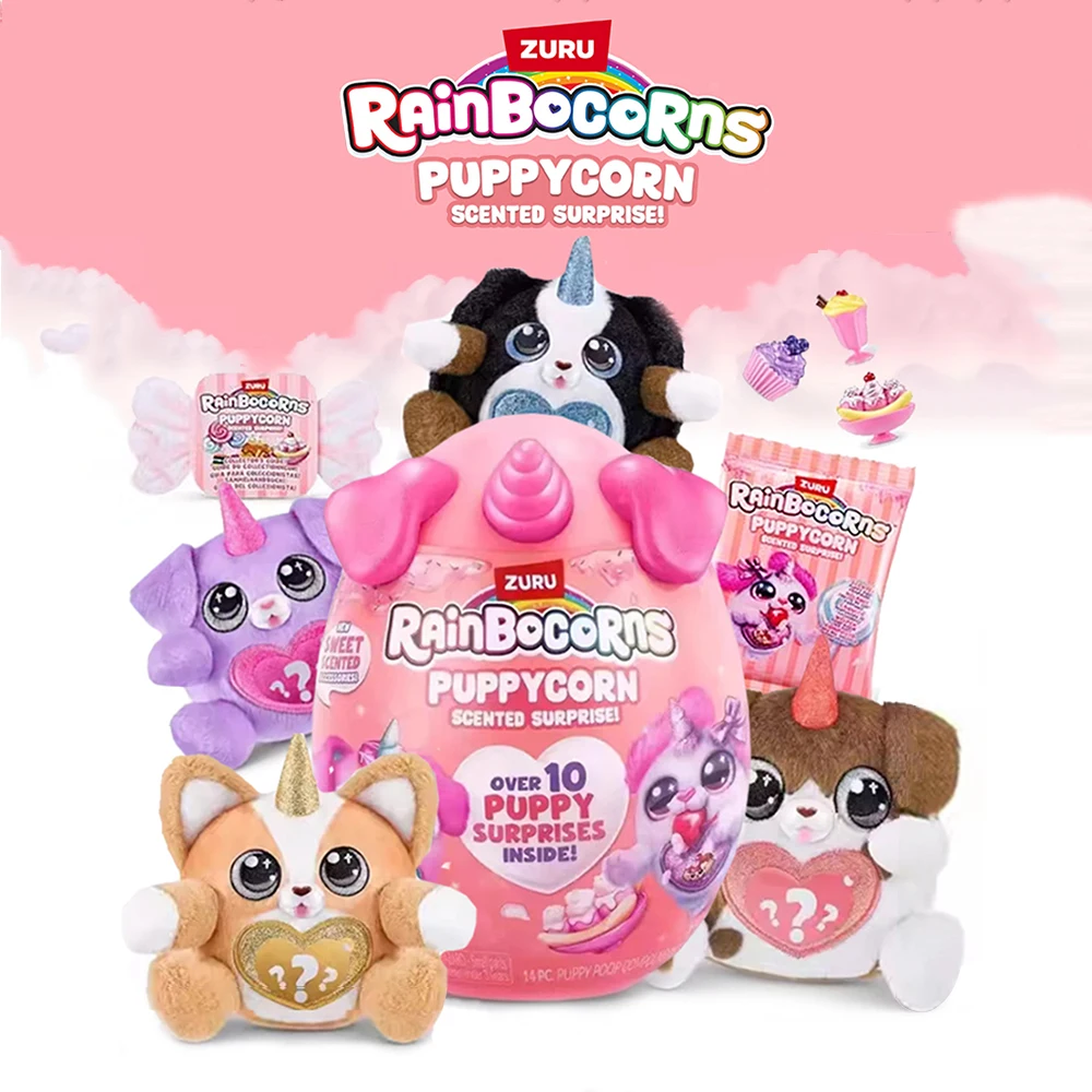 Zuru Rainbocorns 서프라이즈 Puppycorn 향기로운 서프라이즈 미스터리 오리지널 Zuru Toys 미니 브랜드 장난감 장난감을위한 어린이를위한 귀여운 선물