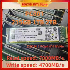 SKhynix 컴퓨터용 솔리드 스테이트 드라이브 독립 캐시, PC801 512G 1T 2T 2280 M.2 PCIe4.0 * 4 NVME ACNS075 메인 컨트롤 256G