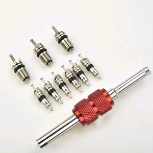 A/C AC 밸브 코어 리무버 설치 도구 키트, 자동차 또는 자동차 에어컨 교체 및 유지 보수, 75mm, 10 개