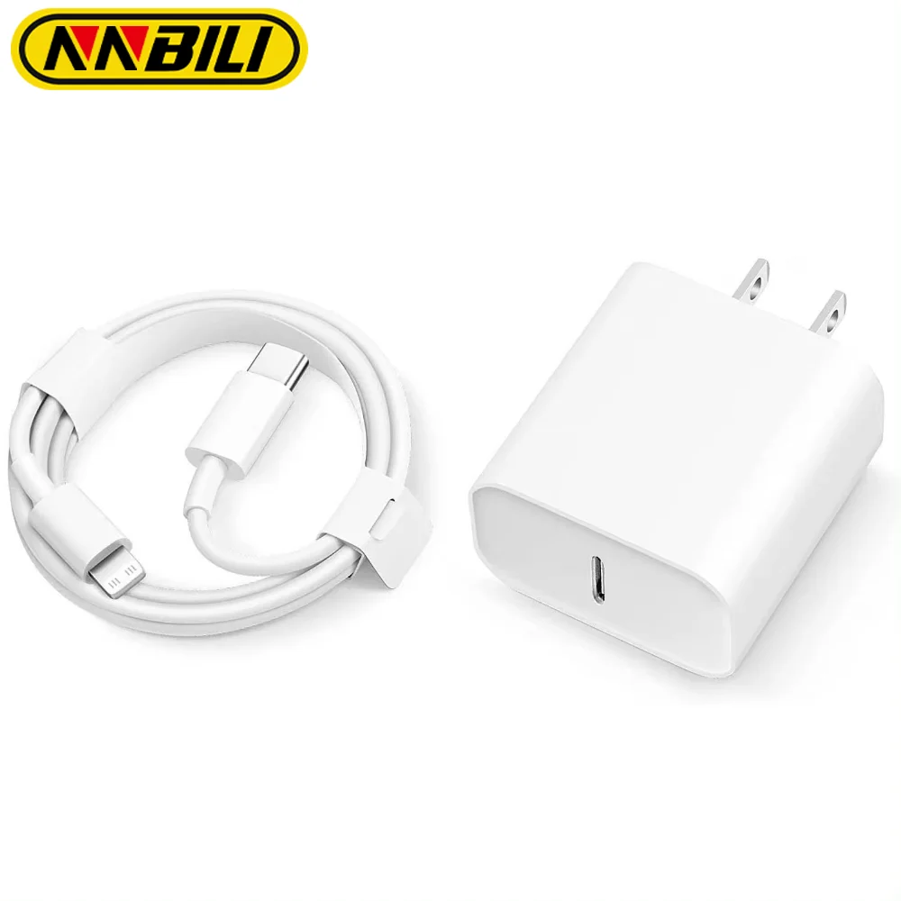 NNBILI PD 20W 고속 충전기 iPhone 11 12 13 14 Pro Max XR X XS Max 8 Plus 전화 충전기 3.3ft 케이블 고속 충전 액세서리