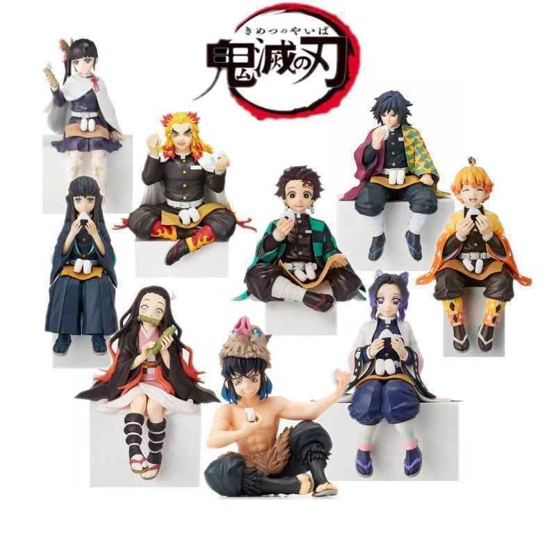 애니메이션 악마 슬레이어 액션 피규어 Tanjirou Tomioka GiyuuZenitsu Kochou Nezuko 애니메이션 피규어 수집 어린이 인형 장난감 어린이를위한