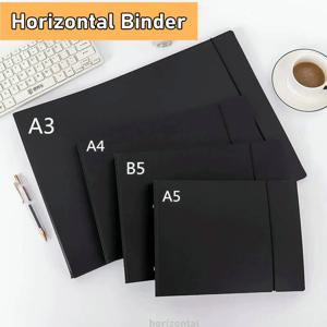 수평 A4 링 바인더 A3 링이 있는 폴더 투명 보호 시트 A5 와이드 바인더 Lanscape 바인더 슬리브 B5 파일 커버