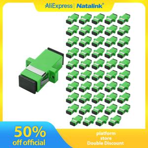 Natalink SC 광섬유 커플러 SC 암-SC 암 APC 단순 단일 모드 광섬유 어댑터 네트워크 인터넷 커넥터