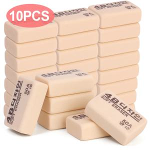 1-10PCS 4B 연필 지우개 학생 사무실 학교 문구 쓰기 미술 그리기 고무 잘못된 질문 수정 지우개