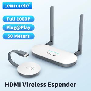 Lemorele 무선 HDMI 비디오 송신기 및 HDMI/VGA 수신기 확장기 디스플레이 어댑터 TV 모니터 프로젝터 스위치 PC 용 동글