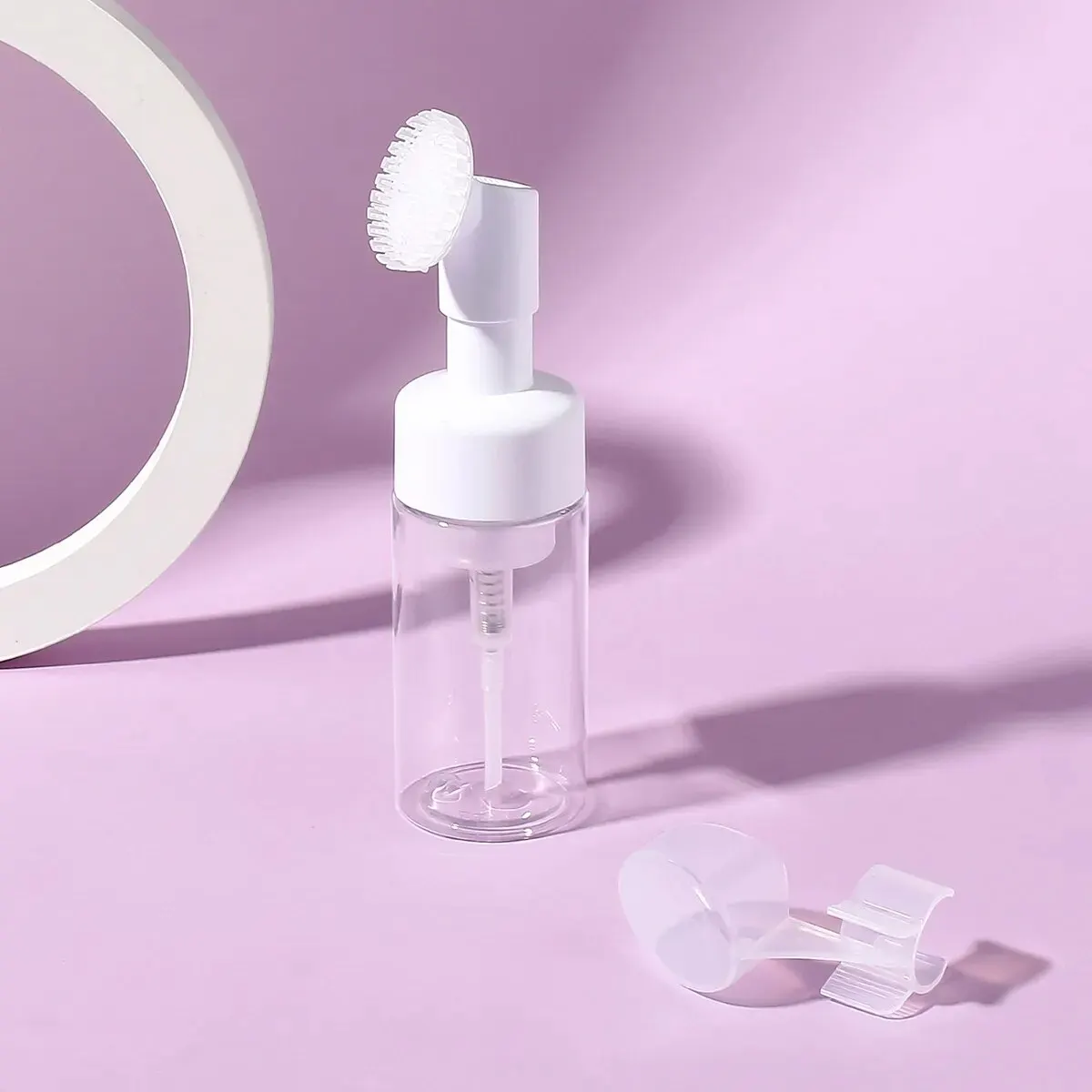 100ml 빈 페이셜 클렌저 무스 폼 젤 헤드 워시 브러시 폼 병 압력 유형 클렌징 밀크 포밍 비누 펌프 디스펜서