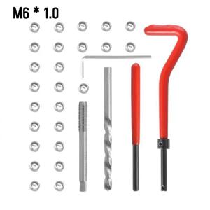 15pcs/30pcs 미터 나사 수리 삽입 키트 M6 * 1.0 M10 * 1.0Helicoil 자동차 프로 코일 도구 자동차 수리 도구 키트 스레드 수리 도구