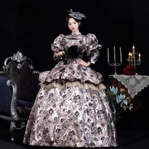 유럽 ​​법원 고귀한 드레스 하이 엔드 복고풍 드라마 패션쇼 사진 사진 법원 의류 Vestidos Para Mujer De Fiesta Elegantes