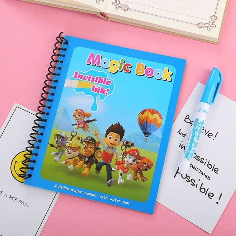 Paw Patrol 어린이를위한 색칠하기 책 그리기 펜으로 마법의 물 책 어린이 학습 교육 장난감 아기 몬테소리 장난감