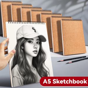 전문 스케치북 두꺼운 드로잉 용지 32k 아티스트 낙서 그림 노트 학생 미술 용품 ​​나선형 노트 A5