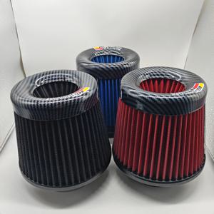 KN 흡기 공기 필터 3 인치 76mm 자동차 오토바이 KN 큰 마력 성능을위한 범용 고 유량 공기 필터 버섯 헤드