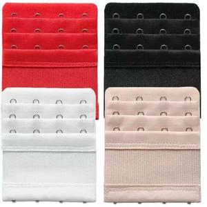 3PCS 3 개의 버튼의 4 행 여성용 탄성 브래지어 확장 스트랩 후크 클립 확장기 조절 가능한 버클 Intim 용 브래지어 익스텐더