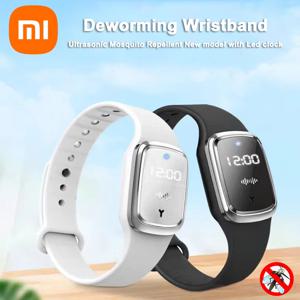 Xiaomi M1 M2초음파 모기 구충제 팔찌 여름 실내 실외 모기 방지 물림 손목 밴드 시간 표시 시계