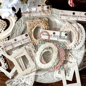 Mr.Paper 10 시트/세트, 중공 구호 디자인 카드지, 유럽 건축 모델링, 복고풍 스타일, DIY 크리에이티브 재료