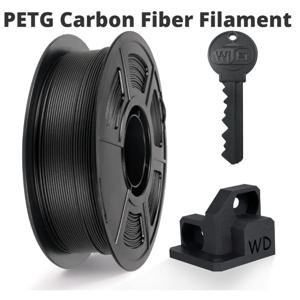 탄소 섬유 PETG 필라멘트 1.75mm, 내마모성 및 내열성 PETG 3D 프린터 필라멘트, 탄소 섬유 필라멘트 1kg/0.25kg 스풀