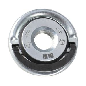 1pc M10 앵글 그라인더 자동 잠금 압축 플레이트 아연 도금 그라인더 퀵 릴리스 압력 플레이트 플랜지 너트 파워 척 도구