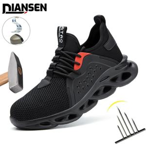 48 크기 남여 작업 안전 신발 강철 발가락 모자 남성용 가벼운 통기성 운동화 Anti-smash 및 Anti-puncture Safety sneakers