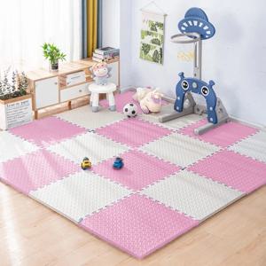 어린이를위한 16pcs EVA 폼 러그 바닥 매트 두꺼운 아기 놀이 매트 카펫 퍼즐 매트 몽타주 30x30c에 대한 어린이 방 활동 매트
