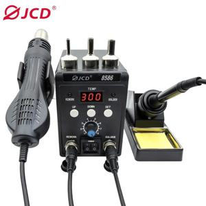 JCD 8586 납땜 스테이션 2 In 1 디지털 ESD 뜨거운 공기 송풍기 히트 건 용접 납땜 인두 SMD 디 솔더링 재 작업 스테이션 도구