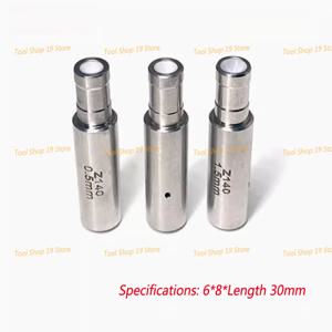 CNC EDM 드릴 세라믹 전극 화이트 펀처 머신 가이드, 0.15-3.0mm 실버 펀칭 가이드, 30mm 길이 금속 가공 도구