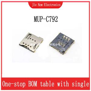 MUP-C792 오리지널 마이크로 SIM 카드 커넥터 패치, 셀프 피어싱 6 + 1 P SIM 카드 슬롯 소켓, 10 개