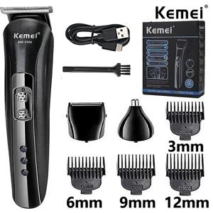 Kemei KM-1506 다기능 USB 머리 깎기 충전식 전기 머리 깎기 전기 면도기 수염 면도기 머리 깎기 Keme