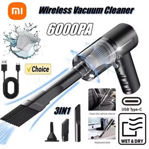 Xiaomi 6000PA 자동차 진공 청소기 무선 진공 청소기 강력한 흡입 휴대용 진공 청소기 자동차 홈을위한 강력한 송풍기
