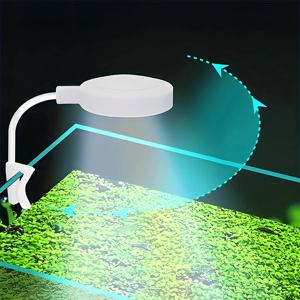 어항 조명에 어댑터 LED 클립이 있는 수족관 조명, 소형 전체 스펙트럼 USB 조명 360 °   회전 조명