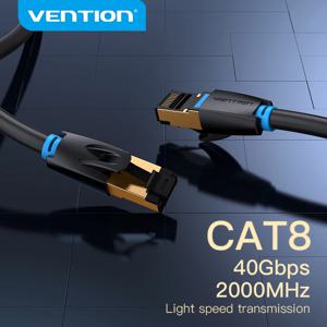 벤티온 Cat8 이더넷 케이블 SFTP 40Gbps 2000MHz Cat 8 RJ45 네트워크 랜 패치 코드 라우터 모뎀 인터넷 RJ 45 이더넷 케이블