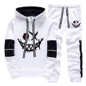 뜨거운 판매 남성 Tracksuit 인쇄 단일 조각 스웨터 운동복 캐주얼 후드 바지 야외 남성 의류 재미 있은 streetwear