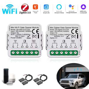 AC100-240V Tuya Zigbee/WiFi 스마트 차고 도어 오프너 컨트롤러 모듈 스마트 라이프 APP 음성 제어 Alexa Google Assistant