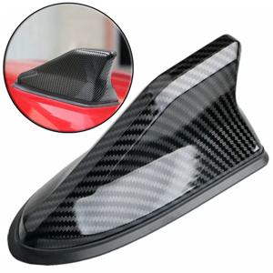 탄소 섬유 모양의 자동차 지붕 탑 마운트 상어 지느러미 공중 안테나 토퍼 자동 라디오 AM FM 안테나 신호 증폭기 공중 범용