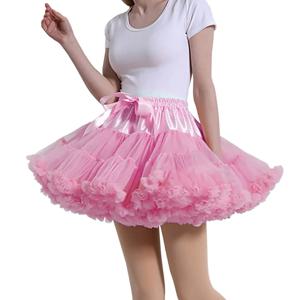 여성용 페티코트 스커트 성인 푹신한 투투 스커트 레이어드 발레 Tulle Petticoats 드레스 의상 언더 셔츠 길이 16 인치.