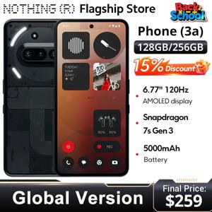 NEW Nothing Phone(3a) 5G Snapdragon 7s Gen 3 NFC 6.77'' AMOLED Diaplsy 120Hz 50MP 메인 카메라 50W 충전 5000mAh