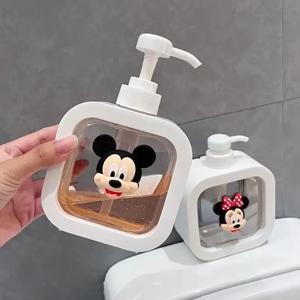 500ML 미키 미네 비누 디스펜서 주방 핸드 비누 샴푸 샤워 젤 접시 비누 병 프레스 유형 저장 병
