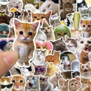 50PCS Kawaii 사랑 고양이 PVC 스티커 미적 어린이 한국어 장식 Scrapbooking 편지지 학교 용품 어린이위한