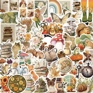 10/30/50PCS 빈티지 동물 버섯 PVC 스티커 미적 어린이 편지지 DIY 장식 Scrapbooking 학교 용품