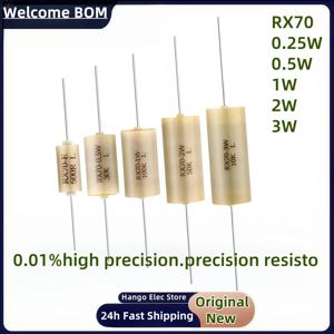 RX70 시리즈 정밀 저항기 고정밀 샘플링 표준 저항기 0.01% 정확도 0.25W - 3W 전력 등급 1R ~ 100K Ohm